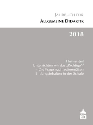 cover image of Jahrbuch für Allgemeine Didaktik 2018